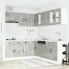 Virtuvinių spintelių komplektas, 11 dalių, Lucca, betono pilka