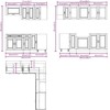 Virtuvinių spintelių komplektas, 11 dalių, Porto, ąžuolo