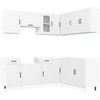 Virtuvinių spintelių komplektas, 11 dalių, Kalmar, balta