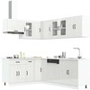Virtuvinių spintelių komplektas, 11 dalių, Kalmar, balta