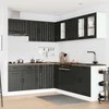 Virtuvinių spintelių komplektas, 11 dalių, Lucca, juoda