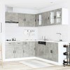 Virtuvinių spintelių komplektas, 11 dalių, Porto, betono pilka