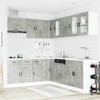 Virtuvinių spintelių komplektas, 11 dalių, Porto, betono pilka