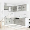Virtuvinių spintelių komplektas, 11 dalių, Porto, betono pilka