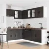 Virtuvinių spintelių komplektas, 11 dalių, Kalmar, juoda