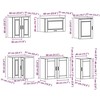Virtuvinių spintelių komplektas, 11 dalių, Porto, ąžuolo