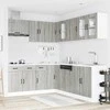 Virtuvinių spintelių komplektas, 11 dalių, Kalmar, pilka