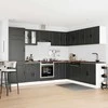 Virtuvinių spintelių komplektas, 14 dalių, Porto, juoda
