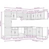 Virtuvinių spintelių komplektas, 14 dalių, Lucca, balta