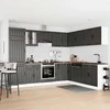 Virtuvinių spintelių komplektas, 14 dalių, Lucca, juoda