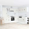 Virtuvinių spintelių komplektas, 14 dalių, Lucca, balta