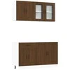 Virtuvinių spintelių komplektas, 4 dalių, Kalmar, ruda