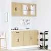 Virtuvinių spintelių komplektas, 4 dalių, Kalmar, ąžuolo