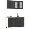 Virtuvinių spintelių komplektas, 4 dalių, Lucca, juoda