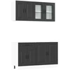 Virtuvinių spintelių komplektas, 4 dalių, Kalmar, juoda