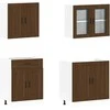 Virtuvinių spintelių komplektas, 4 dalių, Porto, ruda