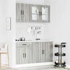 Virtuvinių spintelių komplektas, 4 dalių, Lucca, pilka