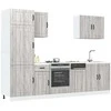 Virtuvinių spintelių komplektas, 7 dalių, Lucca, pilka