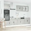 Virtuvinių spintelių komplektas, 7 dalių, Lucca, betono pilka