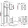 Virtuvinių spintelių komplektas, 7 dalių, Lucca, betono pilka