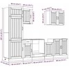 Virtuvinių spintelių komplektas, 7 dalių, Lucca, balta