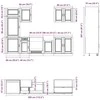 Virtuvinių spintelių komplektas, 7 dalių, Porto, medienos