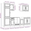 Virtuvinių spintelių komplektas, 7 dalių, Porto, balta