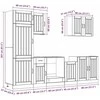 Virtuvinių spintelių komplektas, 7 dalių, Lucca, ąžuolo