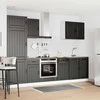 Virtuvinių spintelių komplektas, 7 dalių, Lucca, juoda
