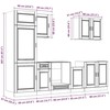 Virtuvinių spintelių komplektas, 7 dalių, Porto, balta