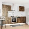 Virtuvinių spintelių komplektas, 7 dalių, Lucca, dūminio