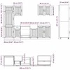 Virtuvinių spintelių komplektas, 7 dalių, Lucca, ąžuolo
