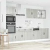 Virtuvinių spintelių komplektas, 7 dalių, Kalmar, pilka