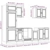 Virtuvinių spintelių komplektas, 7 dalių, Porto, medienos