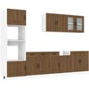 Virtuvinių spintelių komplektas, 7 dalių, Kalmar, ruda