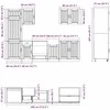 Virtuvinių spintelių komplektas, 7 dalių, Lucca, juoda