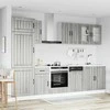 Virtuvinių spintelių komplektas, 8 dalių, Kalmar, pilka