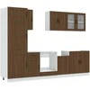 Virtuvinių spintelių komplektas, 8 dalių, Kalmar, ruda