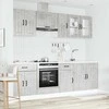 Virtuvinių spintelių komplektas, 8 dalių, Lucca, betono pilka
