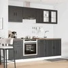 Virtuvinių spintelių komplektas, 8 dalių, Porto, juoda