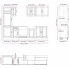Virtuvinių spintelių komplektas, 8 dalių, Porto, juoda