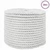 Medvilninė virvė 12 mm 25 m Balta 100% Medvilnė