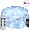 Virvės Šviesa su 1200 LED Šalta balta 50 m PVC