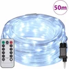 Virvės Šviesa su 1200 LED Šalta balta 50 m PVC