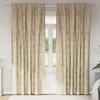 Aksominio tipo užuolaidos 2 pcs Kreminė 245 x 140 cm Aksomas