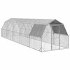 vištienos bėgimas su stogu 2,5x10x2,25 m cinkuoto plieno