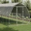 vištienos bėgimas su stogu 2,5x10x2,25 m cinkuoto plieno
