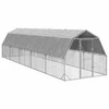 vištienos bėgimas su stogu 2,5x10x2,25 m cinkuoto plieno