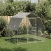 Vištienos bėgimas su stogu, 2,5x2x2,25m, galvanizuotas plienas