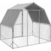 Vištienos bėgimas su stogu, 2,5x2x2,25m, galvanizuotas plienas